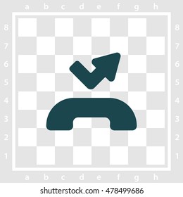 Web icon. Missed call