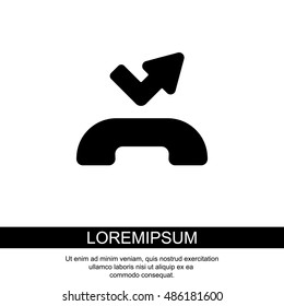 Web icon. Missed call