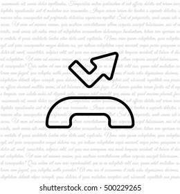 Web icon. Missed call