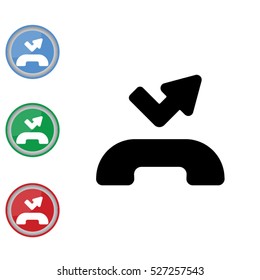 Web icon. Missed call