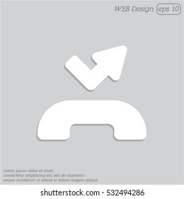 Web icon. Missed call