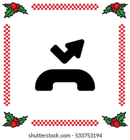 Web icon. Missed call