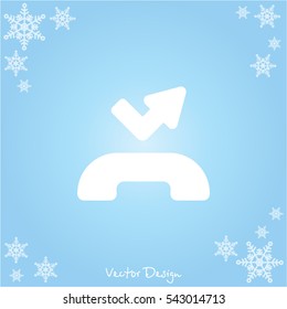 Web icon. Missed call