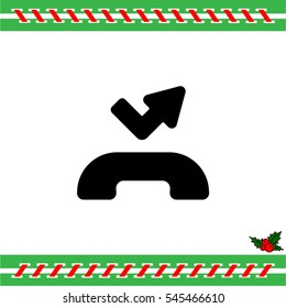 Web icon. Missed call