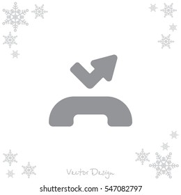 Web icon. Missed call