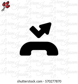 Web icon. Missed call