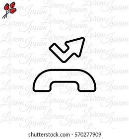 Web icon. Missed call