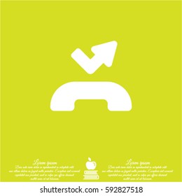 Web icon. Missed call