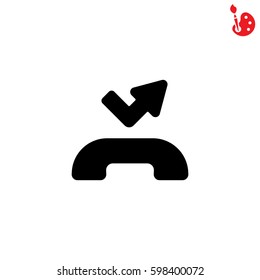Web icon. Missed call