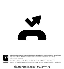 Web icon. Missed call