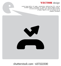 Web icon. Missed call