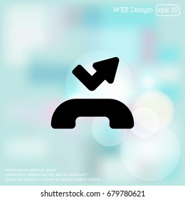 Web icon. Missed call