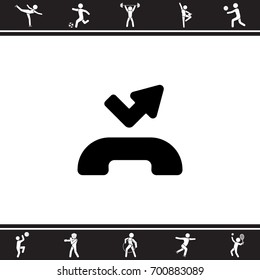 Web icon. Missed call