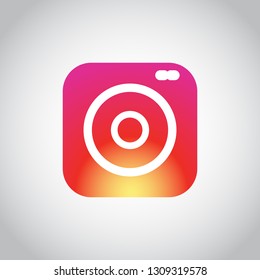 Web icon of modern camera. EPS 10. Vector illustration