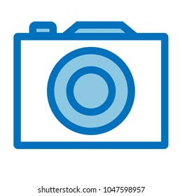 web icon of modern lineart camera. Digital application pictogram