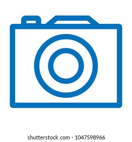 web icon of modern lineart camera. Digital application pictogram