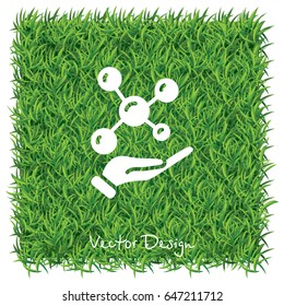 Web icon. Molecule in hand