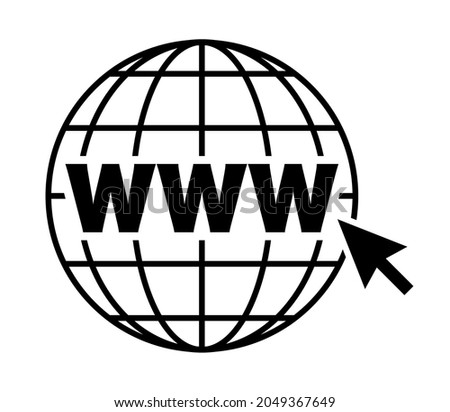 Web icon. Monochrome vector illustration.