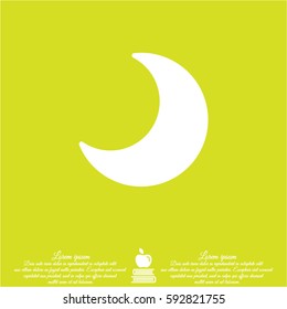 Web icon. Moon, crescent