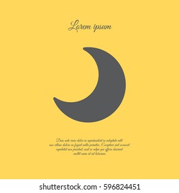 Web icon. Moon, crescent