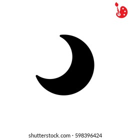 Web icon. Moon, crescent