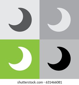 Web icon. Moon, crescent