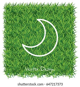 Web icon. Moon, crescent