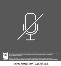 Web icon. Mute. vector illustration