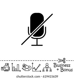 Web icon. Mute. vector illustration