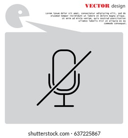 Web icon. Mute. vector illustration