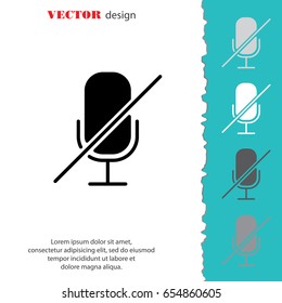 Web icon. Mute. vector illustration