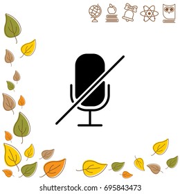 Web icon. Mute. vector illustration