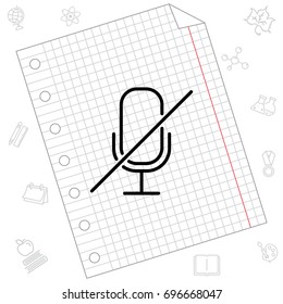 Web icon. Mute. vector illustration
