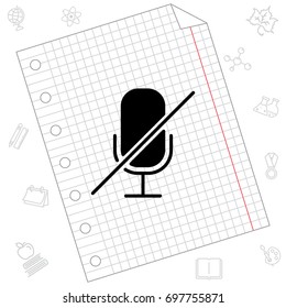 Web icon. Mute. vector illustration