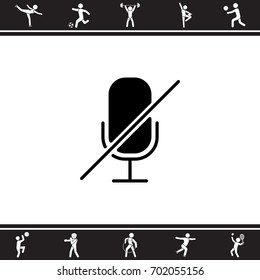 Web icon. Mute. vector illustration
