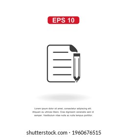 web icon notes sign isolated on white background. Simple vector illustration.