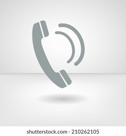 Web icon. Old phone