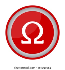 Web icon. Omega symbol