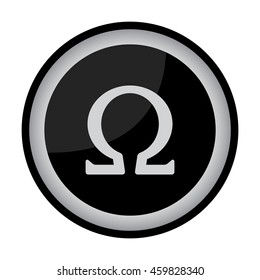 Web icon. Omega symbol