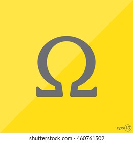 Web icon. Omega symbol