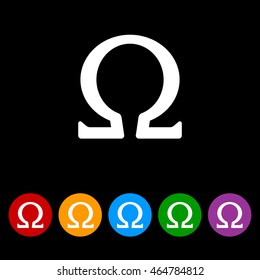 Web icon. Omega symbol