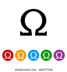 Web icon. Omega symbol