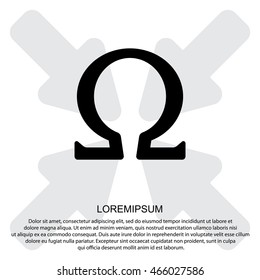 Web icon. Omega symbol