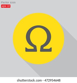 Web icon. Omega symbol