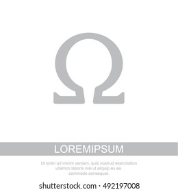 Web icon. Omega symbol