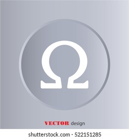 Web icon. Omega symbol