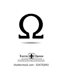 Web icon. Omega symbol