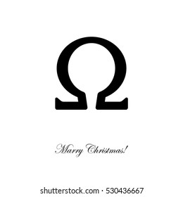 Web icon. Omega symbol