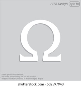 Web icon. Omega symbol
