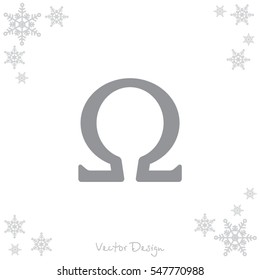 Web icon. Omega symbol